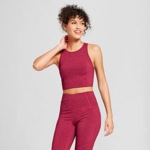 NWT joy lab pink cropped workout top